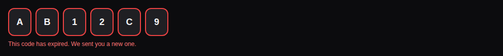 OTP input — Refused, as React Native renders it