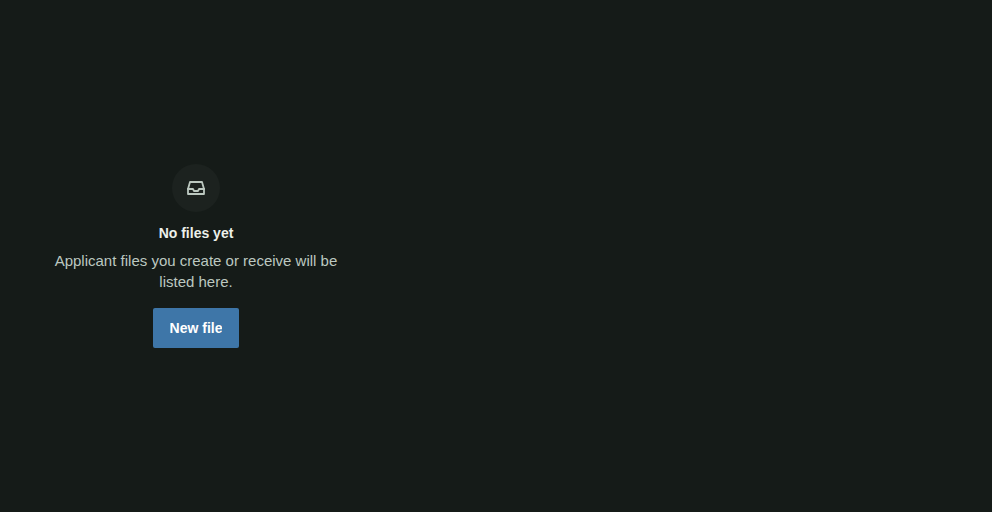 State screen — Empty, as React Native renders it