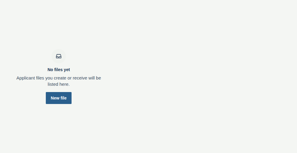 State screen — Empty, as React Native renders it